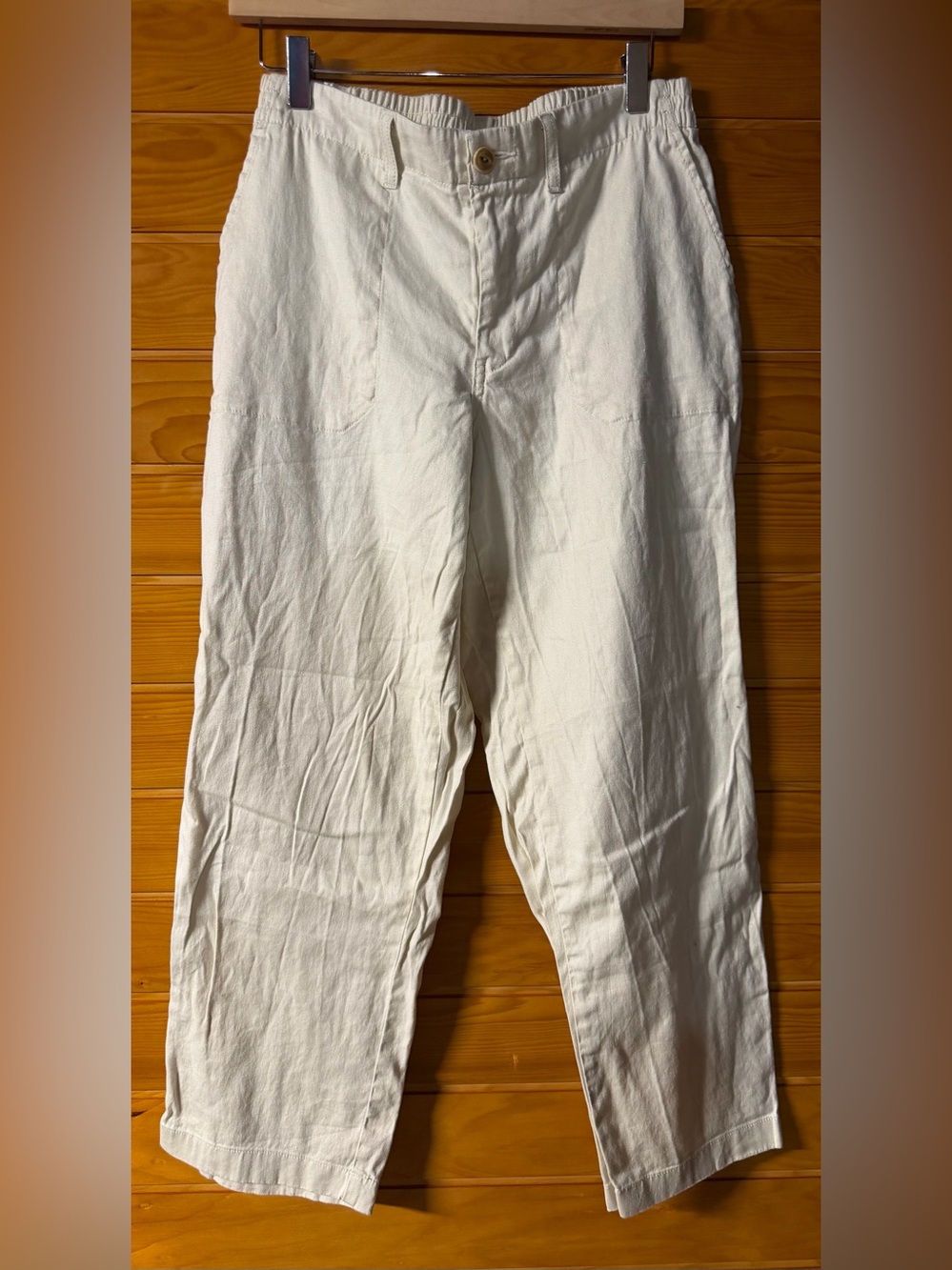 L.L. Bean Women's Straight-Leg Pants in White